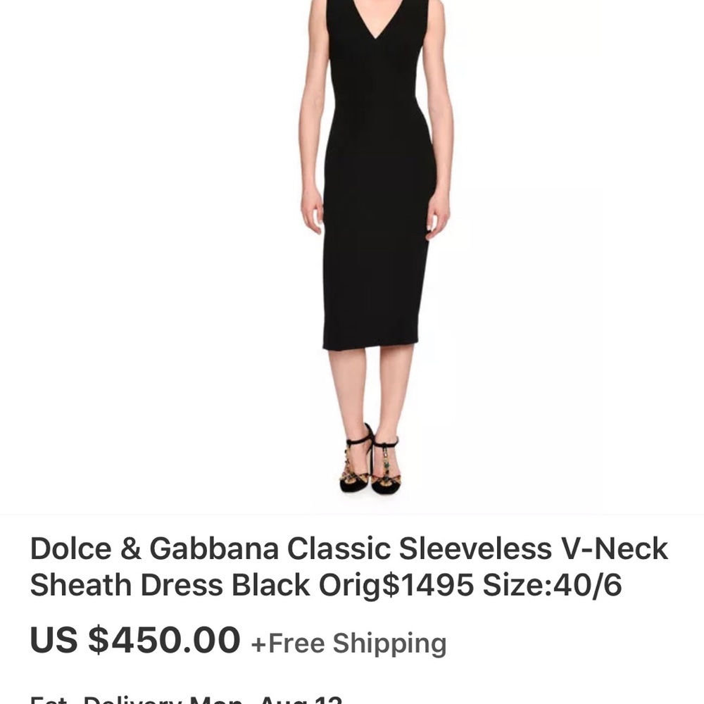 Dolce & Gabanna dress black. Sz4-6 price drop $99